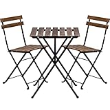 STILISTA Bistro-Set 3-teilig, FSC®-zertifiziertes Akazienholz und Metall, 1x...