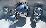 LB H&F 6er Set Dekokugel Schwimmkugeln Gartenkugel Silber rostfrei Edelstahl...