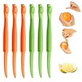Mabor Kunststoff Apfelsinenschäler，6pcs Tragbar Zitronenschäler...
