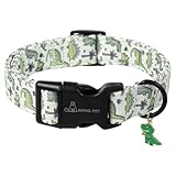 ARING PET Hundehalsband, Hundehalsband mit Grünen Dinosauriern Bedruckt,...