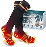 Beheizbare Socken, 5000mAh Wiederaufladbare Heizsocken mit 4 Temperaturen,...