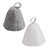 2 Stück Saunahut Hut Mütze Filzhut Badekappe Filz Sauna Hut für Damen Herren...