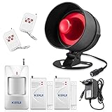 KERUI Drahtloses Hausalarmsystem Einbruchmeldeanlage Kit mit 115dB Alarm Arbeit...