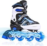 DUZSKJ Verstellbare Kinder Inline Skates für Kinder Jungen Mädchen,...