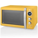 Swan Retro SM22030YELNEU Digital Mikrowelle 20L, 5 Leistungsstufen,...