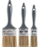 Flachpinsel Set 3-teilig – 30mm, 50mm, 70mm - für Lacke, Lasuren & Farben