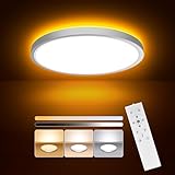ToyGlee LED Deckenlampe Dimmbar mit Fernbedienung - 18W Ø22cm Deckenleuchte +...