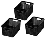 BranQ - Home essential Korb in Rattan Design 3er Set Grösse M 10 l, BPA-frei...