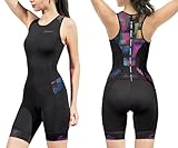 Santic Damen Triathlonanzug Einteiler Ärmellos Pro Triathlon Anzug Gepolstert...