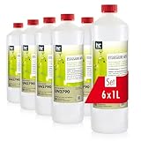 Höfer Chemie 6x 1 L Essigsäure 60% - optimaler Reiniger und Entkalker -...