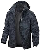 PADOLA Herren Jacke Herren Übergangsjacke Wasserdichte Regenjacke Windbreaker...