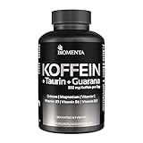 BIOMENTA Koffein – 180 Coffein Kapseln hochdosiert - Wirkstoffkomplex mit...