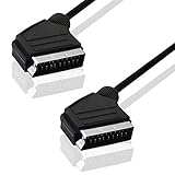 BestPlug 50cm Audio Video Kabel, Scart Stecker auf Scart Stecker, voll belegt,...