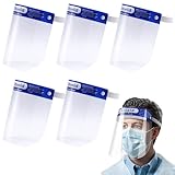 Doukesh 5 Stück Gesichtsschutz Face Shield mit Angenehmem Dank Polsterung...