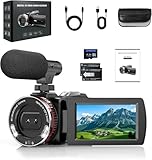 ZIMOCE Videokamera 4K Camcorder, 21X Digital Zoom Vlogging Kamera, 64MP Vlog...
