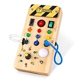 Hoarosall Montessori Spielzeug Busy Board mit LED Lichtschalter Activity Board...