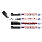 edding 8400 CD/DVD/BD Marker - schwarz - 4 Stift - Rundspitze 0,5-1 mm - für...