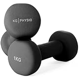 KG PHYSIO Neopren Hanteln Set - Inkl. Fitnessposter mit 32 Übungen,...