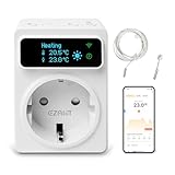 EZAIoT Steckdosen-Thermostat WLAN - Heizung/Kühlung und Zeitschaltuhr mit 3m...