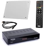 Xoro HRT 8730 KIT DVB-T2 Receiver (6 Monate FREENET TV) + aktive DVBT-2 Antenne...