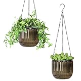 Calvalor 16.5cm 2er Set hängepflanzen Topf Hängeblumentöpfe aussen...