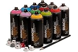 12 Montana Spraydosen - Workshop Set, schnell trocknend, Premium Nitro-Acryllack...