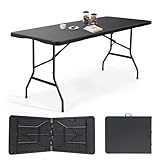 Sekey Buffettisch Klappbar Kunststoff 180 x 74 x 74 cm | Gartentisch mit...