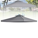 Pavillon Dach 3x3 Ersatzdach Wasserdicht, Pavillon Abdeckung Stabil Winterfest,...