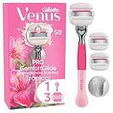 Gillette Venus Pro ComfortGlide Tropical Damenrasierer mit Granatapfel Duft (und...