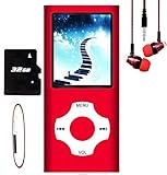 Hotechs MP3-Player/MP4-Player, MP3-Player mit 32 GB Speicherkarte, schlankes...