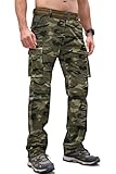Cindeyar Cargohose Herren Relaxed Fit Baumwolle Wanderhose Herren Casual...