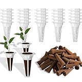 Sprießen 50Stücke Hydroponische Anzuchtsets,mit 25 Hydroponische Körbe 25...