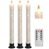 Da by Stick LED Kerze mit Timer-Funktion, Funkelnde Flamme Kerze mit...