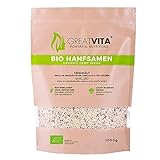 GreatVita Bio Hanfsamen 1 kg - geschält, DE-Öko-037, 1er Pack