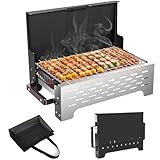 BIBEMOROL Camping Grill Holzkohle Klappbar Klappgrill Holzkohlegrill...