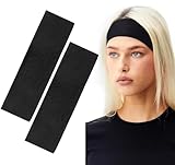 BELEVO Haarband Damen Schwarz, 5 cm Sport Headband Unisex Elastisch Stirnband...