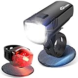 toptrek Fahrradlicht Set USB Aufladbar, StVZO zugelassen Fahrrad Lichter Led...