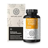 NATURE LOVE® Weihrauch Kurkuma Kapseln - 90 Stück - 600mg Weihrauch Extrakt...