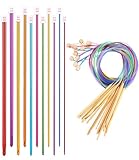 23 Stück Tunesische Häkelnadel Set,Enthalten 2–10 mm Häkelnadeln aus Holz...