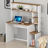HOMIDEA Olivia Computertisch - Schreibstisch mit Ablagen im modernen Design 45T...