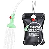 RISEPRO Solar Dusche Tasche, 5 Gallonen/20L Solar Heizung Camping Dusche Tasche...