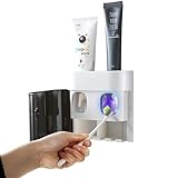 Zosenyer Zahnpastaspender, Toothbrush Holder, Doppelter Toothpaste Dispenser mit...
