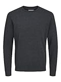 JACK & JONES Dünner Langarm Strickpullover Rundhals Basic Sweater Shirt Jumper...