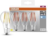OSRAM Lamps LED, Sockel: E27, Kalt weiß, 4000 K, 11 W, Ersatz für...