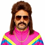 Vokuhila Assi Perücke – Retro Accessoire für Herren, 80er & 90er Kostüm,...