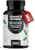 Vitamin B Komplex hochdosiert - 365 Tabletten - Mit 8 B-Vitaminen (B1, B2, B3,...
