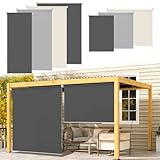 Ikodm Senkrechtmarkise außen 100 x 240 cm, Balkon Markise, Außenrollo markisen...