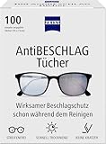 ZEISS AntiBeschlag Tücher 100 Stück für einen lang anhaltenden Beschlagschutz...