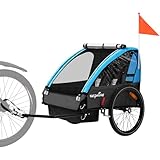 SEPNINE Kinderanhänger für Fahrrad, Fahrradanhänger für 1-2 Kinder, mit...