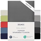 Dreamzie Premium Topper Spannbettlaken 180x200 cm - 200x200 cm - extra niedriger...